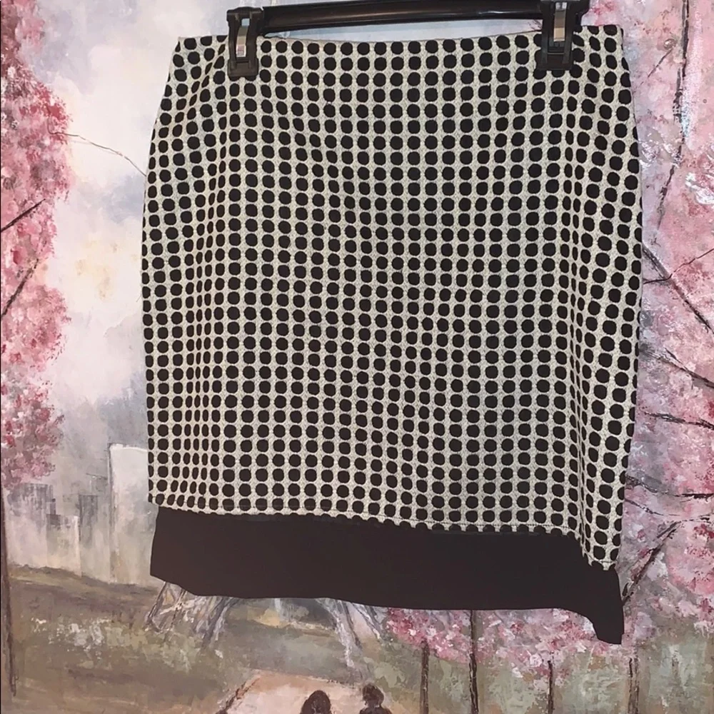Vince Camuto double layer black & white check mini skirt sz 4 EUC
